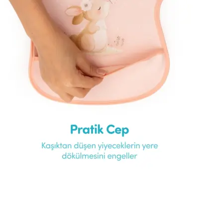 Sevi Bebe Cırtlı Muşamba Önlük Mutlu Tavşan - 4