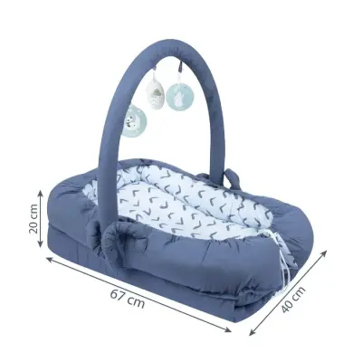 Sevi Bebe Çok Fonksiyonlu Anne Yanı Reflü Yatağı Çentik Desenli - 3