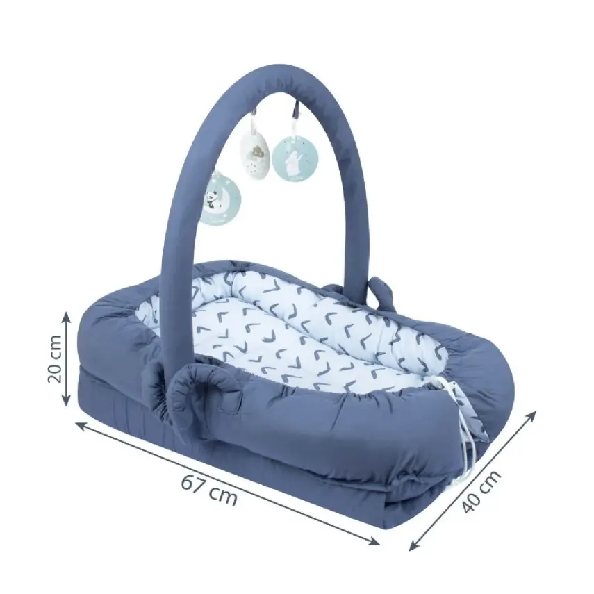 Sevi Bebe Çok Fonksiyonlu Anne Yanı Reflü Yatağı Çentik Desenli - 3