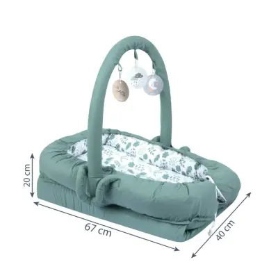 Sevi Bebe Çok Fonksiyonlu Anne Yanı Reflü Yatağı Yaprak Desenli - 3