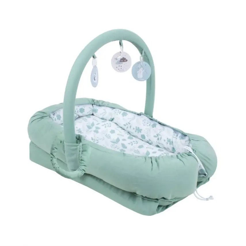 Sevi Bebe Çok Fonksiyonlu Anne Yanı Reflü Yatağı Yaprak Desenli - 1