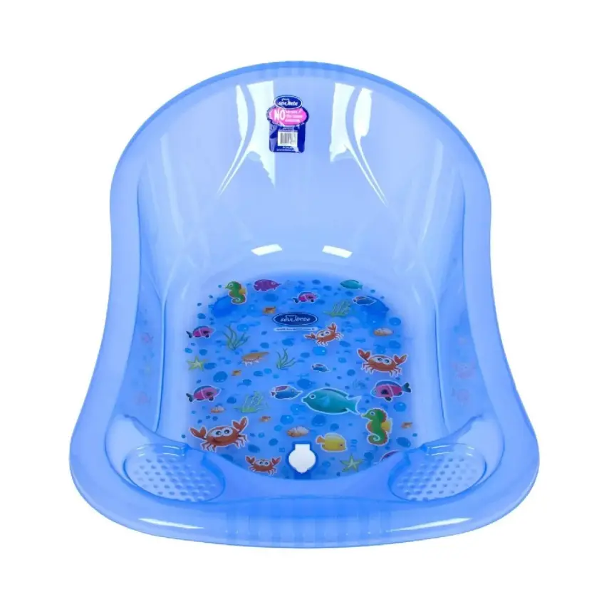 Sevi Bebe Giderli Bebek Banyo Küveti Desenli Şeffaf Mavi (Yeni) - 3