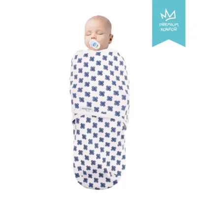 Sevi Bebe İnterlok Kundak Mavi Çiçek