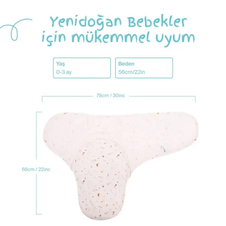 Sevi Bebe İnterlok Kundak Mavi Çiçek - 3