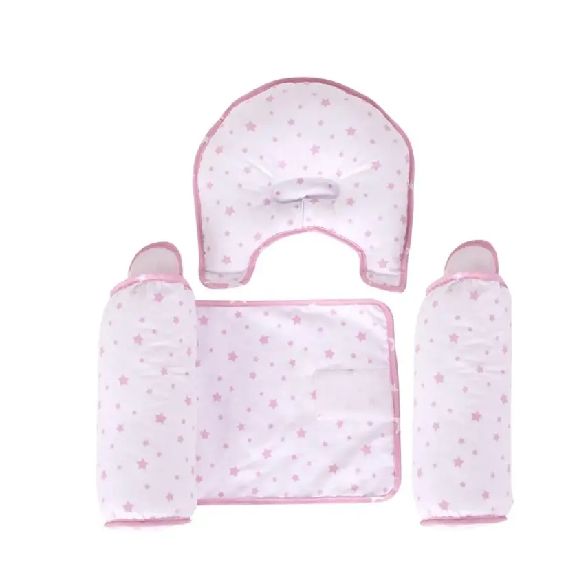 Sevi Bebe Kafa Şekillendirici Yastık ve Yan Yatış Yastığı Pembe Yıldız - 3