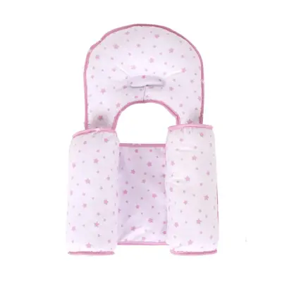 Sevi Bebe Kafa Şekillendirici Yastık ve Yan Yatış Yastığı Pembe Yıldız 