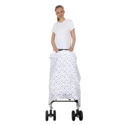 Sevi Bebe Müslin Bebek Arabası Örtüsü Gri Yıldız - 2