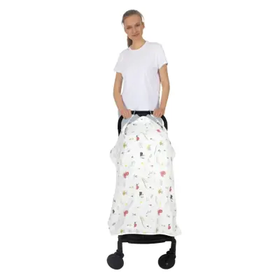 Sevi Bebe Müslin Bebek Arabası Örtüsü Sevimli Böcekler - 3