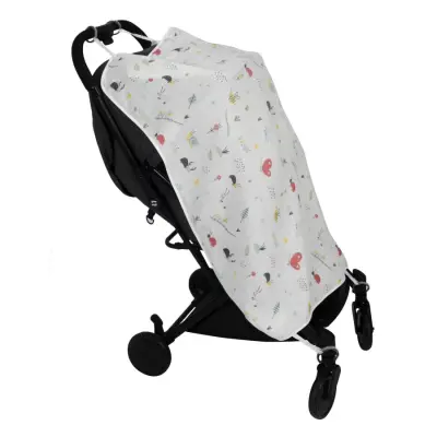 Sevi Bebe Müslin Bebek Arabası Örtüsü Sevimli Böcekler - 2