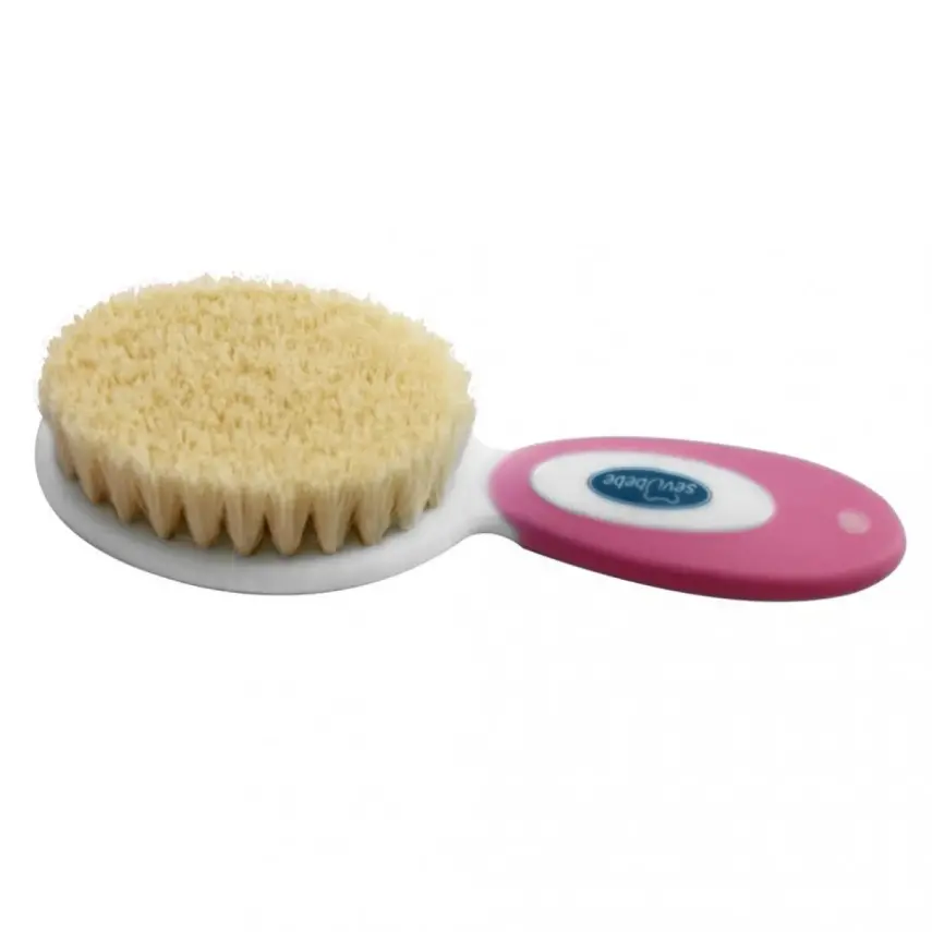 Sevi Bebe Naturel Fırça Tarak Seti Pembe - 3