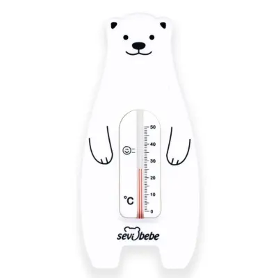 Sevi Bebe Oda ve Banyo Termometresi Beyaz Kutup Ayısı - 2