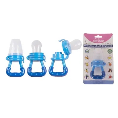 Sevi Bebe Silikon Meyve Emziği ve Diş Kaşıyıcı Mavi - 2