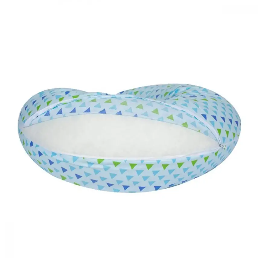 Sevi Bebe Yastıklı Anne Bebek Minderi Mavi Üçgen - 3