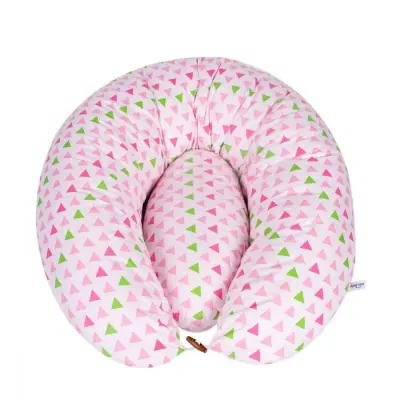 Sevi Bebe Yastıklı Anne Bebek Minderi Pembe Üçgen