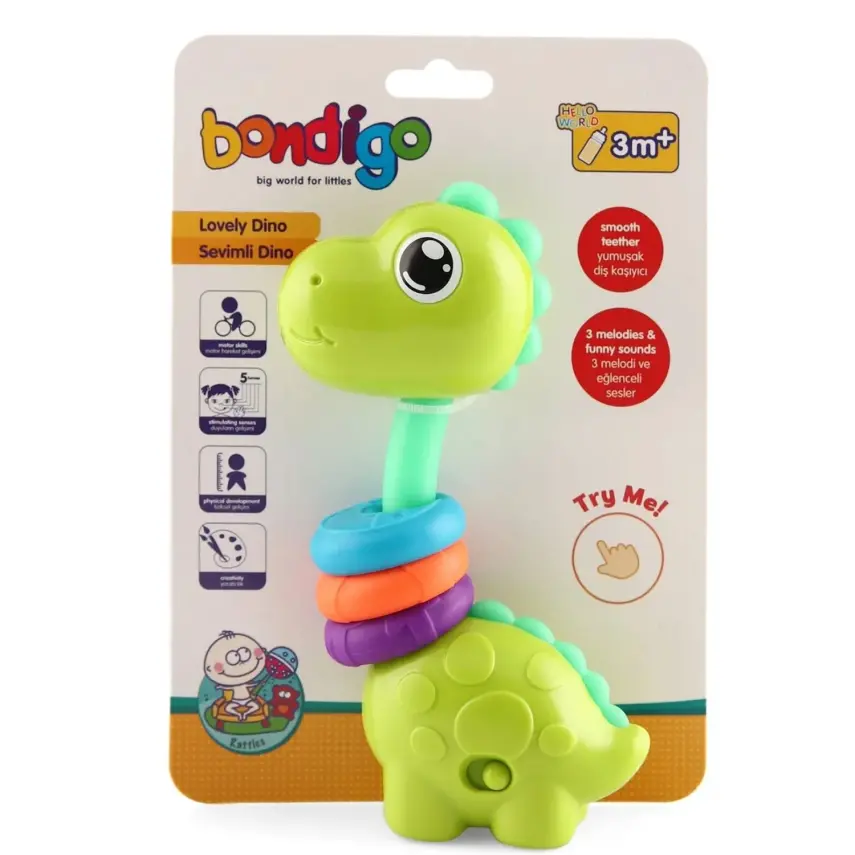 Sevimli Dino - Işıklı Müzikli Çıngırak - 2