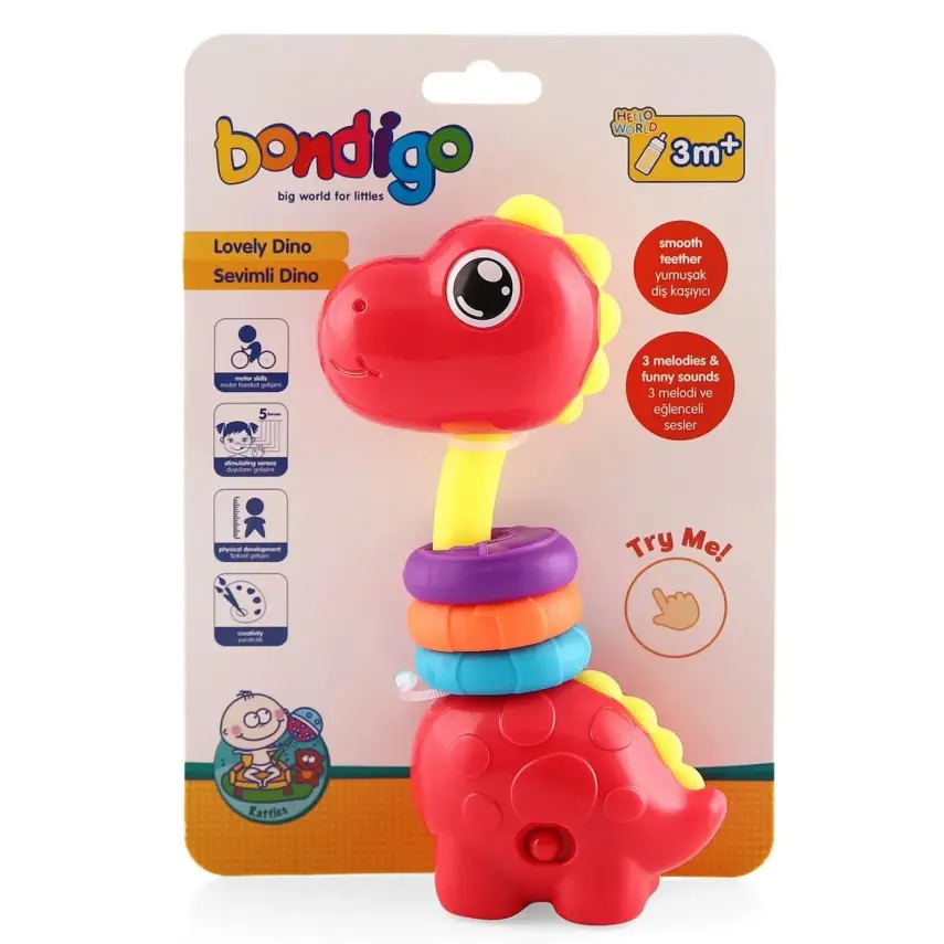 Sevimli Dino - Işıklı Müzikli Çıngırak - 9