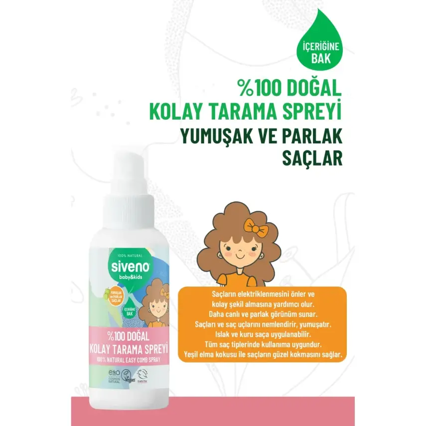 Siveno %100 Doğal Bebek Kolay Tarama Spreyi 100ml - 13