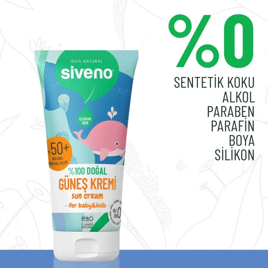 Siveno %100 Doğal Bebekler İçin Güneş Kremi 50 ml - 10