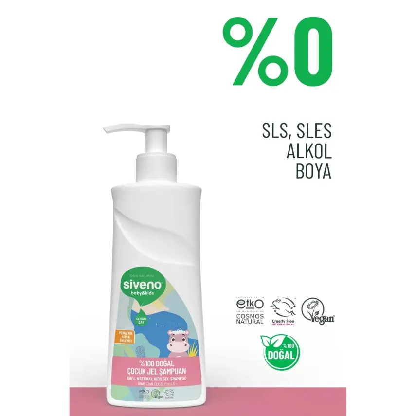 Siveno %100 Doğal Çocuk Jel Şampuanı 325 ml - 10