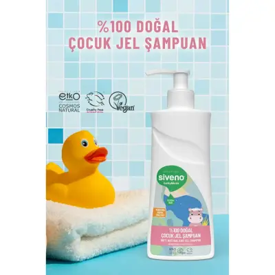 Siveno %100 Doğal Çocuk Jel Şampuanı 325 ml - 8