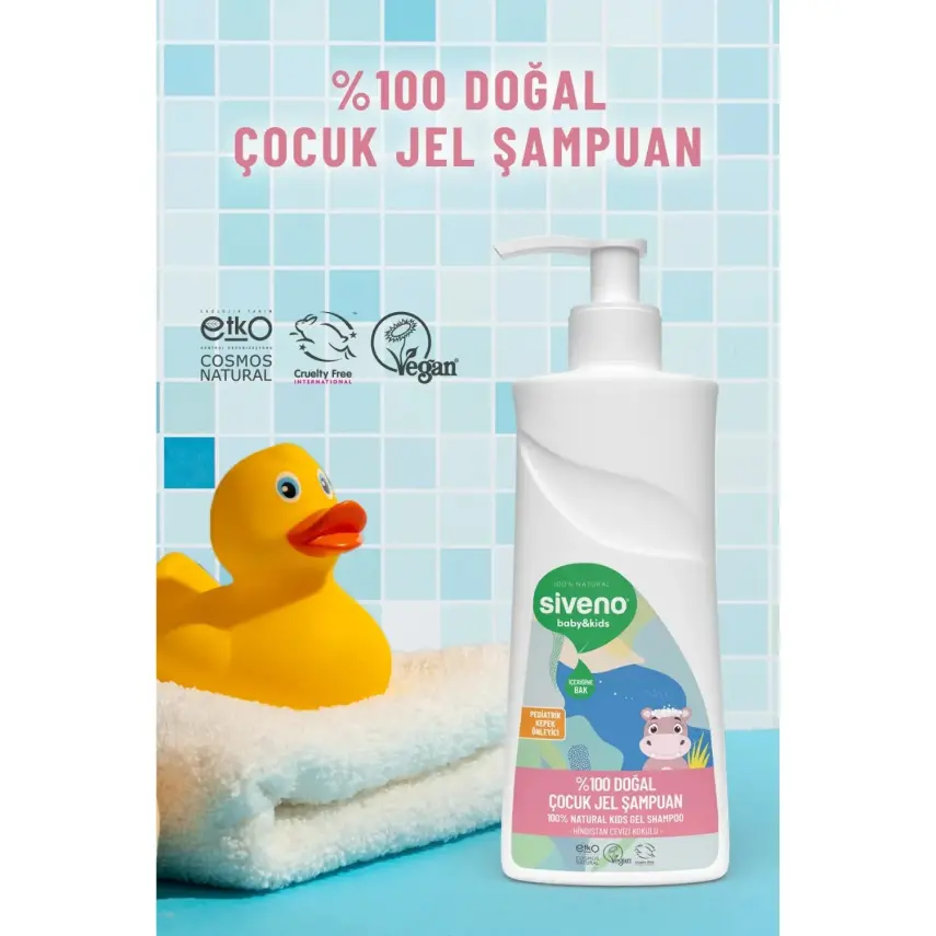 Siveno %100 Doğal Çocuk Jel Şampuanı 325 ml - 8