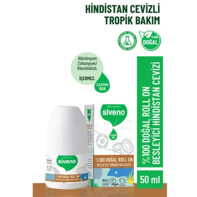 Siveno %100 Doğal Roll-On Besleyici Hindistan Cevizi 50 ml  - 3