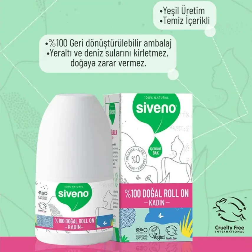 Siveno %100 Doğal Roll-On Kadınlar İçin 50 ml  - 4