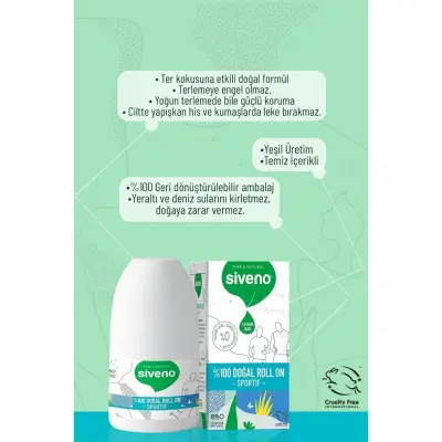 Siveno %100 Doğal Roll-On Sportive 50 ml  - 12