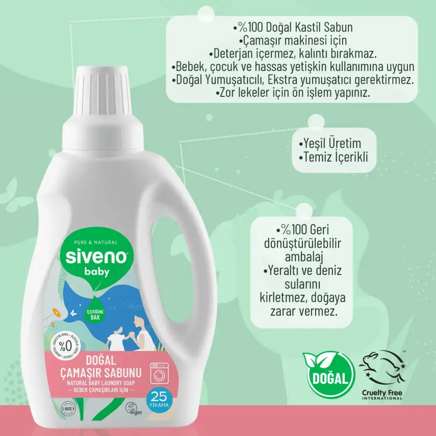Siveno Baby Doğal Çamaşır Sabunu 750 ml - 9