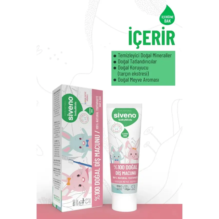 Siveno Doğal Diş Macunu Baby&Kids 50ml  - 10