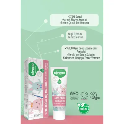 Siveno Doğal Diş Macunu Baby&Kids 50ml  - 8