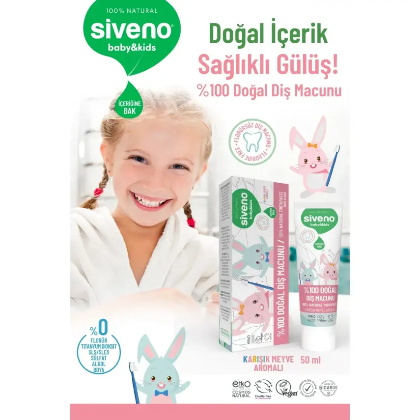 Siveno Doğal Diş Macunu Baby&Kids 50ml  - 16