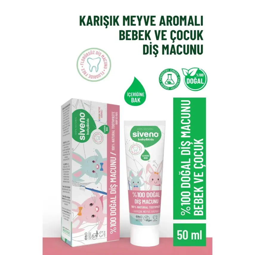 Siveno Doğal Diş Macunu Baby&Kids 50ml  - 5