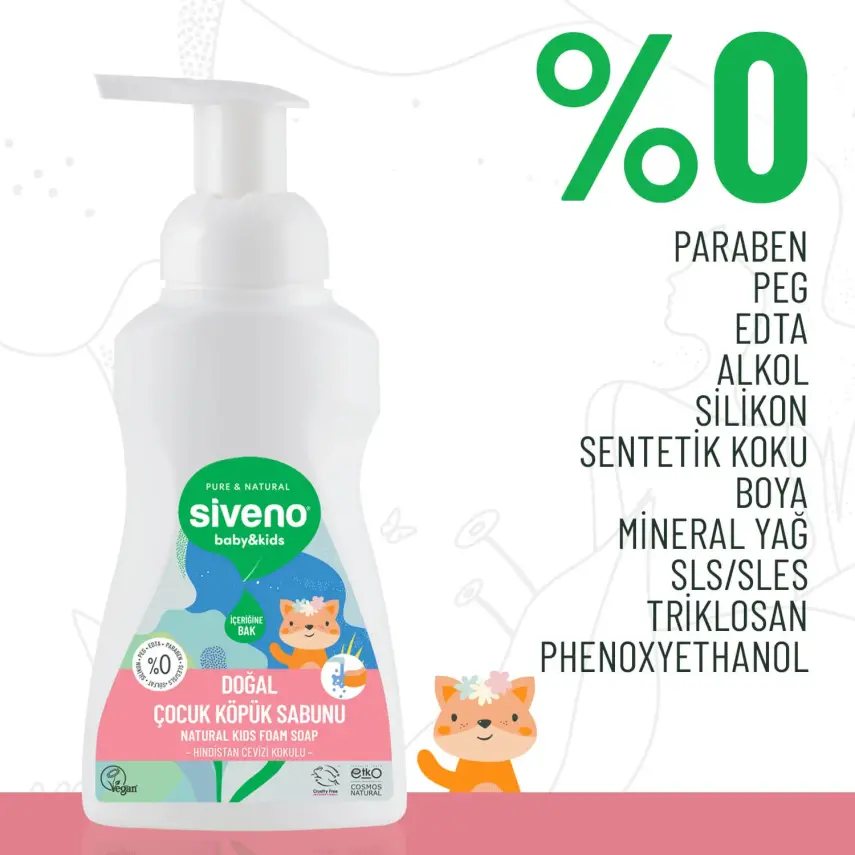 Siveno Kids %100 Zeytinyağlı Doğal Kids Köpük Sabun 250 ml  - 9