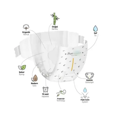 Sleepy Bebek Bezi Bio Natural 7 Numara XXL 100lü Gross Paket - 9