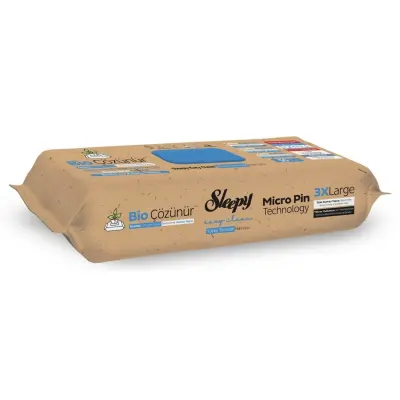 Sleepy Bio Çözünür Yüzey Temizlik Havlusu Deniz Tuzu Ve Deniz Yosunu 50li - 2