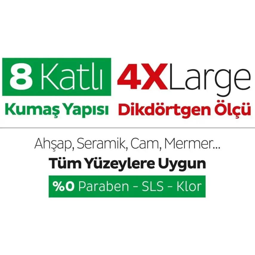 Sleepy Easy Clean Beyaz Sabun Katkılı Mopa Uyumlu Yer Temizlik Havlusu 50 Yaprak - 6