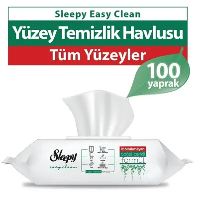 Sleepy Easy Clean Yüzey Temizlik Havlusu 100 Yaprak