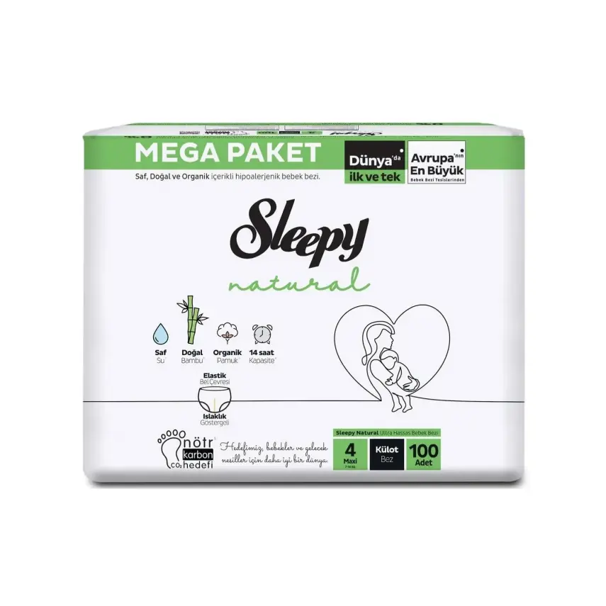Sleepy Natural Bebek Külot Bezi  Maxi 100lü Gross Paket - 1