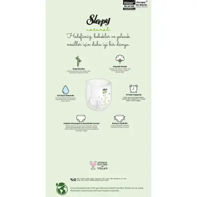 Sleepy Natural Külot Bebek Bezi 6 Beden XL 62li Ultra Paket - 2