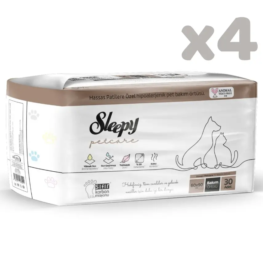Sleepy Petcare Pet Bakım Örtüsü 30lu x 4 Adet (120 ADET) - 2