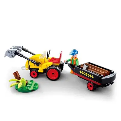 Sluban Town Traktör ve Römork 110 Parça - 2