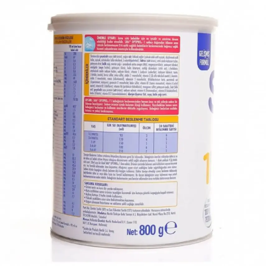 Sma OptiPro Probiyotik 1 Bebek Sütü 800 gr 0-6 Ay - 5