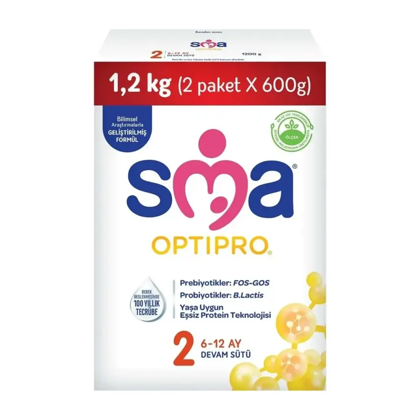Sma OptiPro Probiyotik 2 Devam Sütü 1200 gr 6-12 Ay - 1