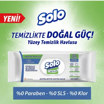 Solo XL Yüzey Temizlik Havlusu Doğal Güç Okaliptus & Çam 100lü - 5