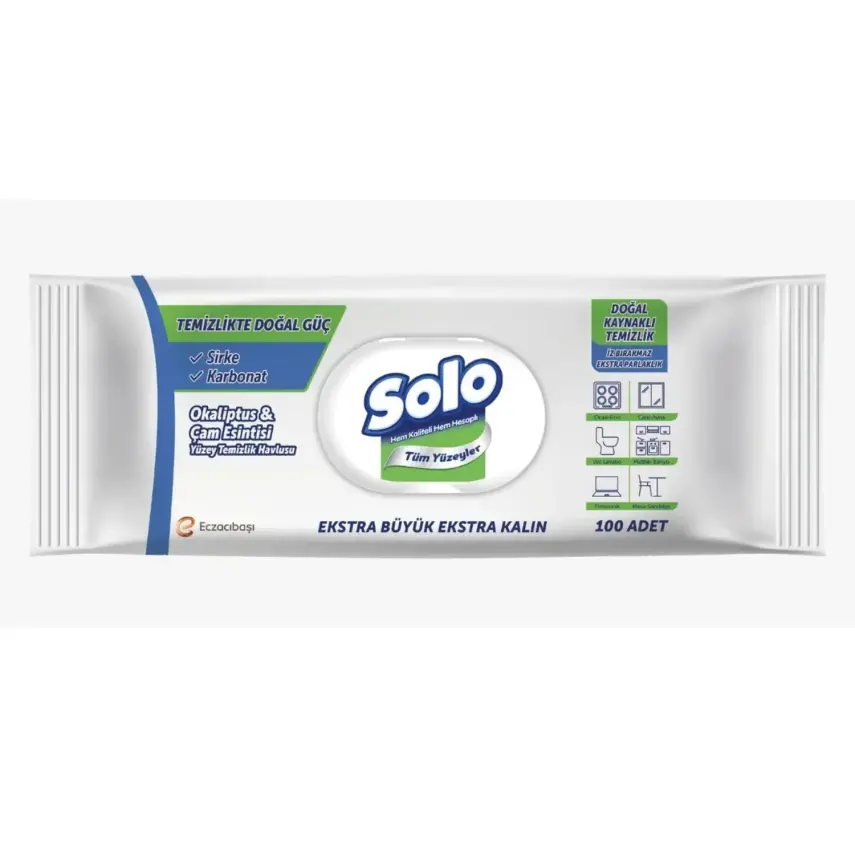 Solo XL Yüzey Temizlik Havlusu Doğal Güç Okaliptus & Çam 100lü - 3