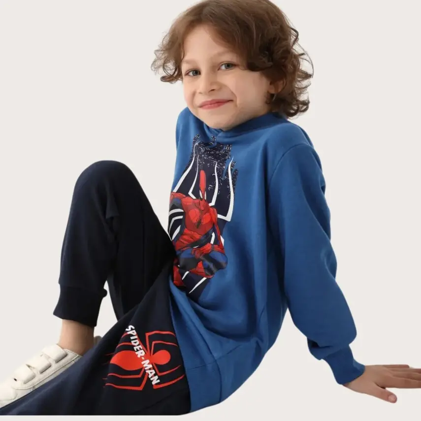 Spider-Man Erkek Eşofman Takımı Saks - 3