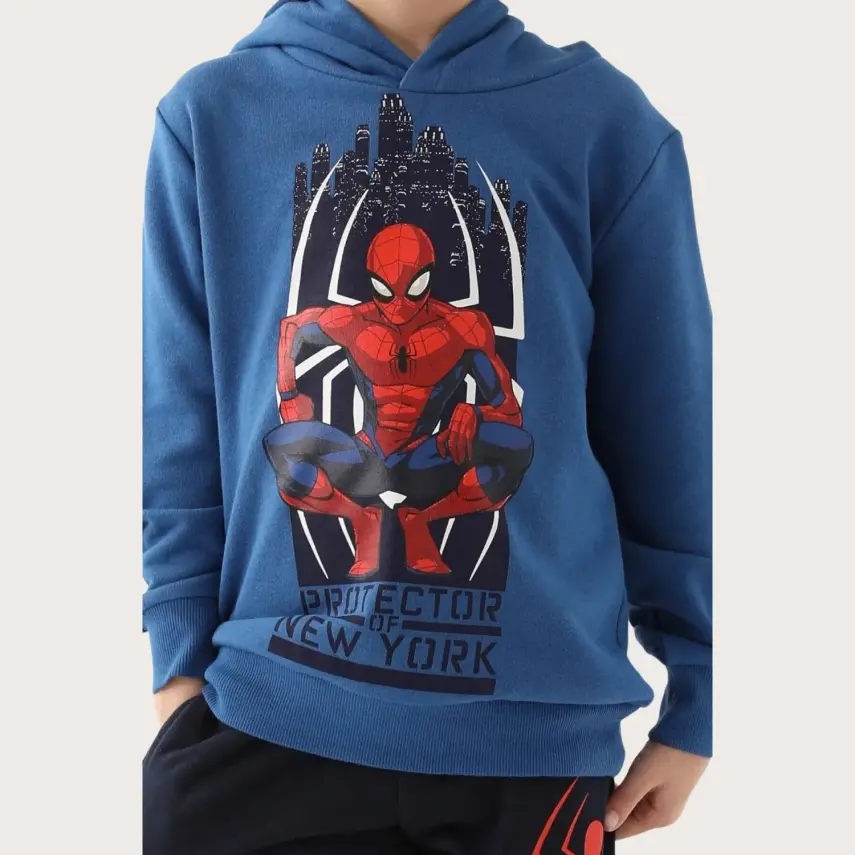 Spider-Man Erkek Eşofman Takımı Saks - 5