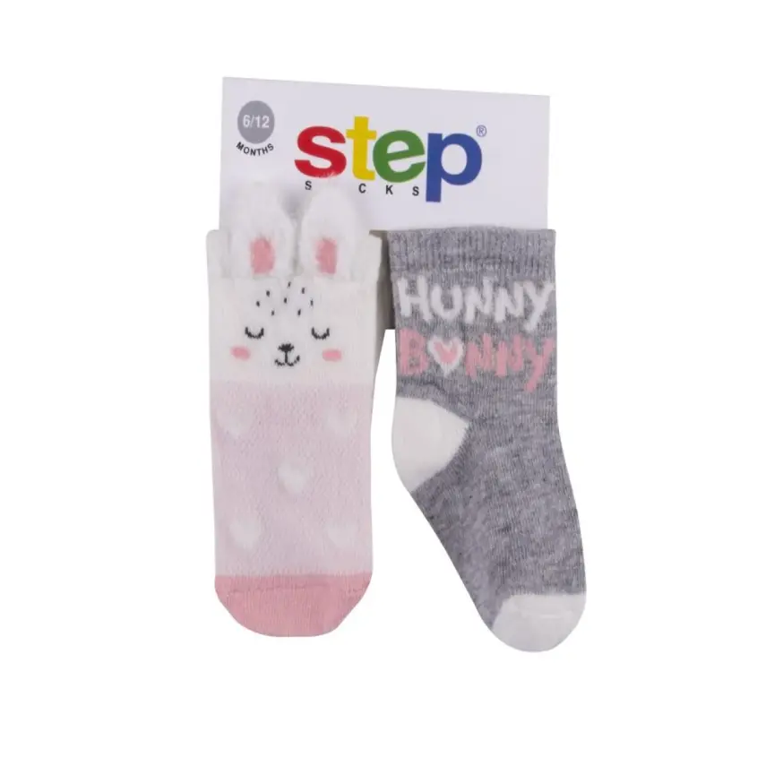 Step Çorap Soket 2li 3D Hunny Bunny - 1
