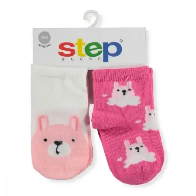 Step Çorap Soket 2li Girl Boy Rabbit